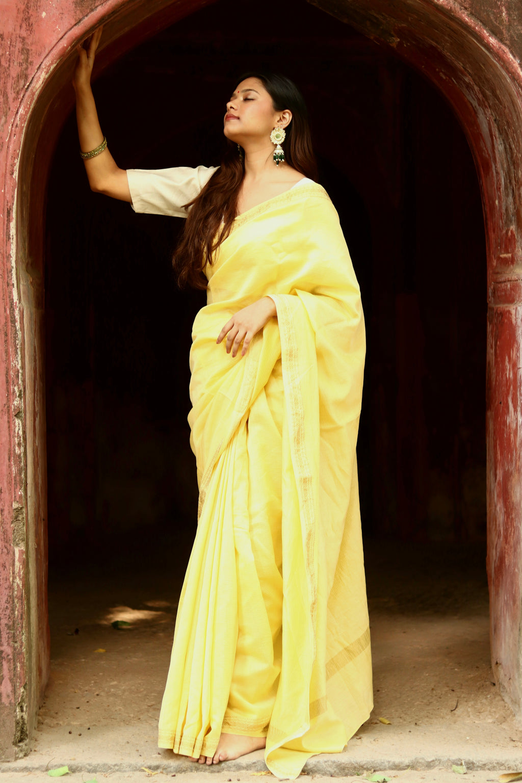 Pranaya Maheshwari Saree - Natural Dyed