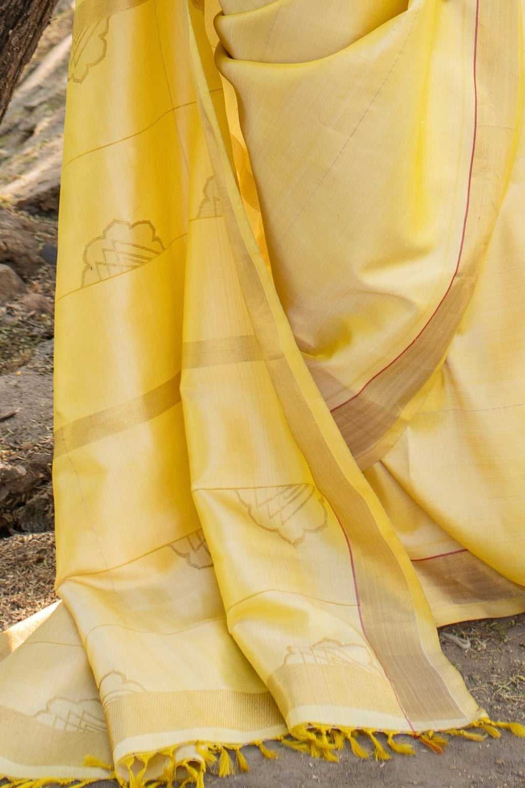 Shubhra Kanjivaram Saree - Natural Dyed