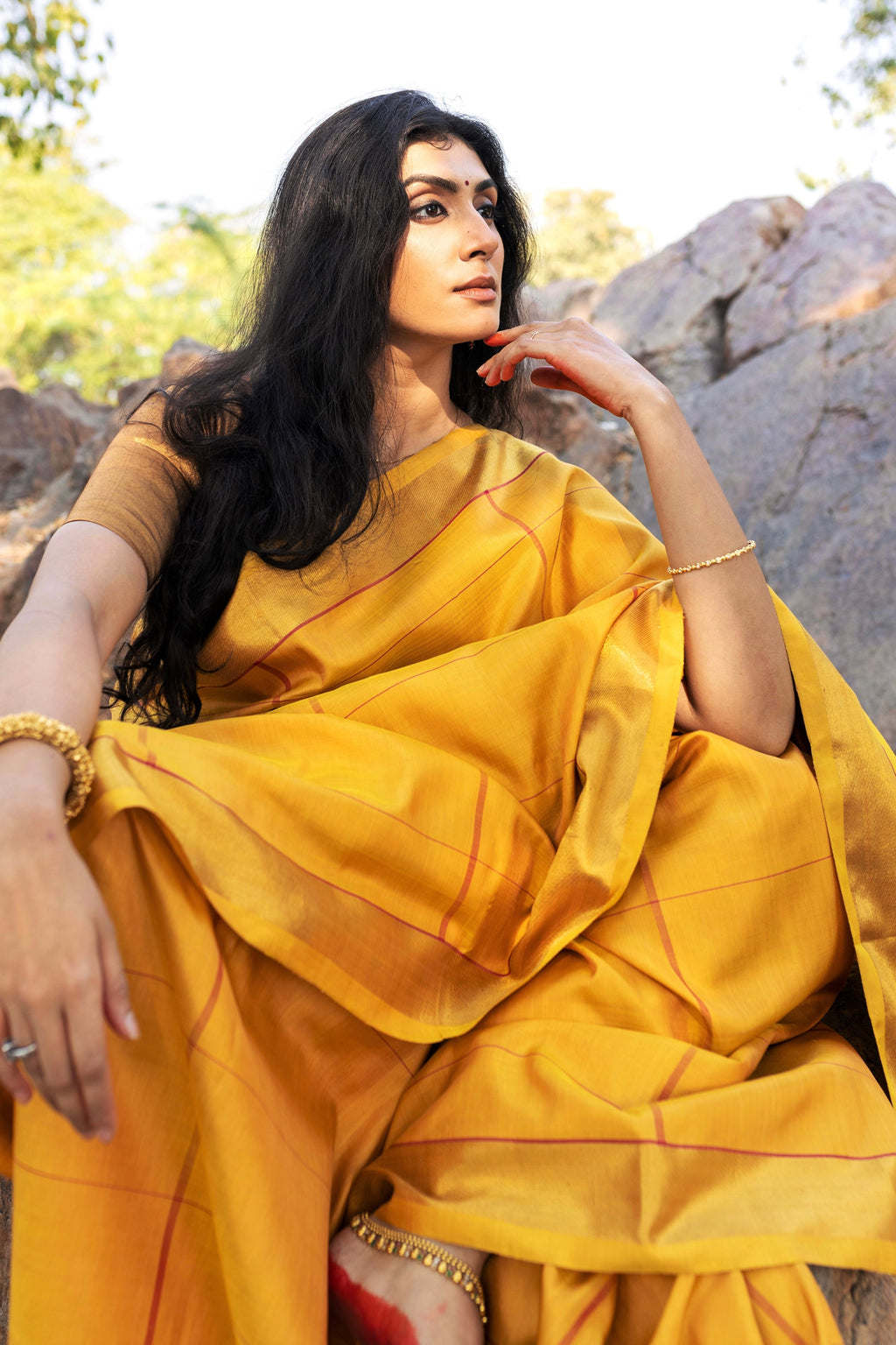 Samandi Kanjivaram Saree - Natural Dyed