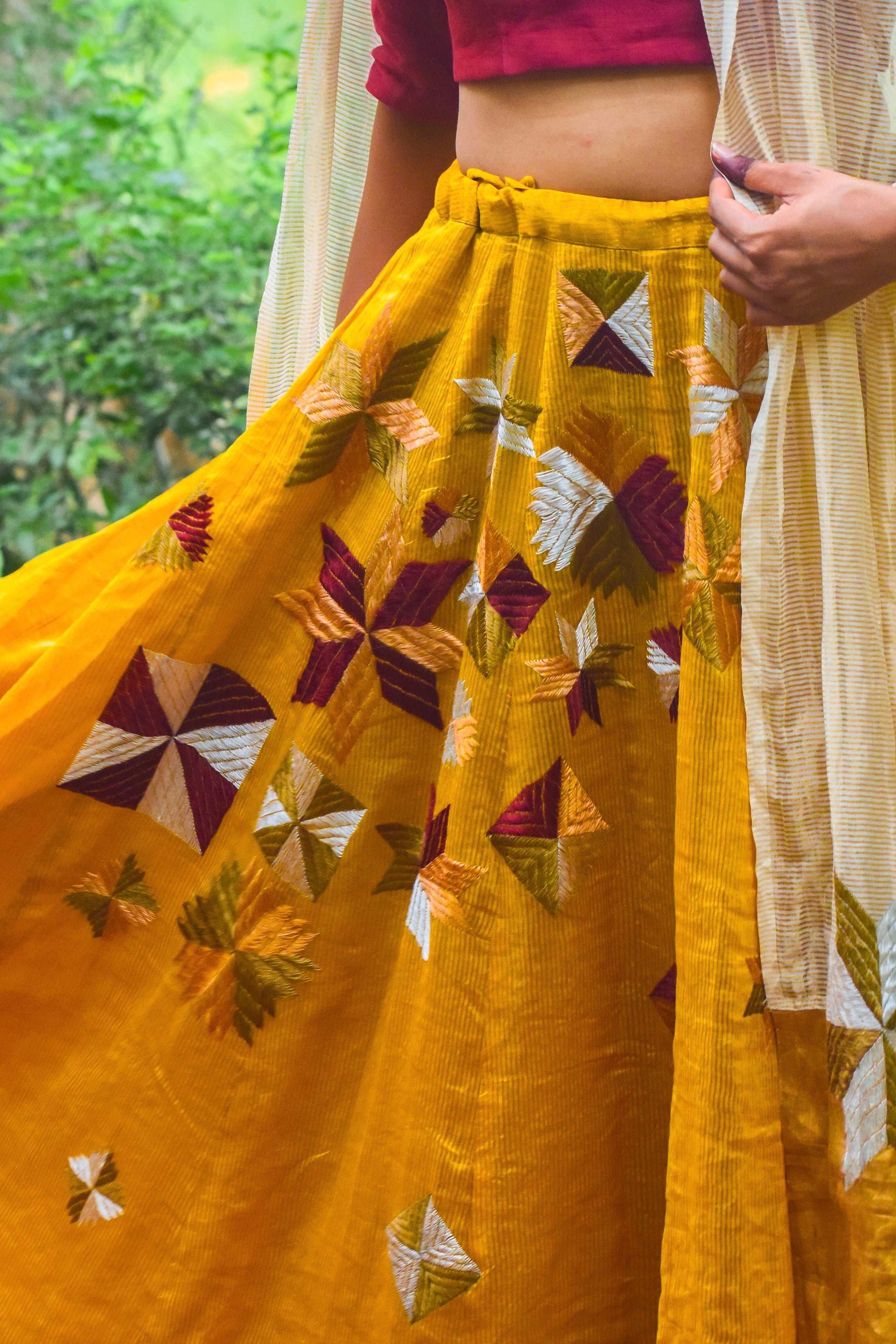 Aadya Phulkari Lehanga Set