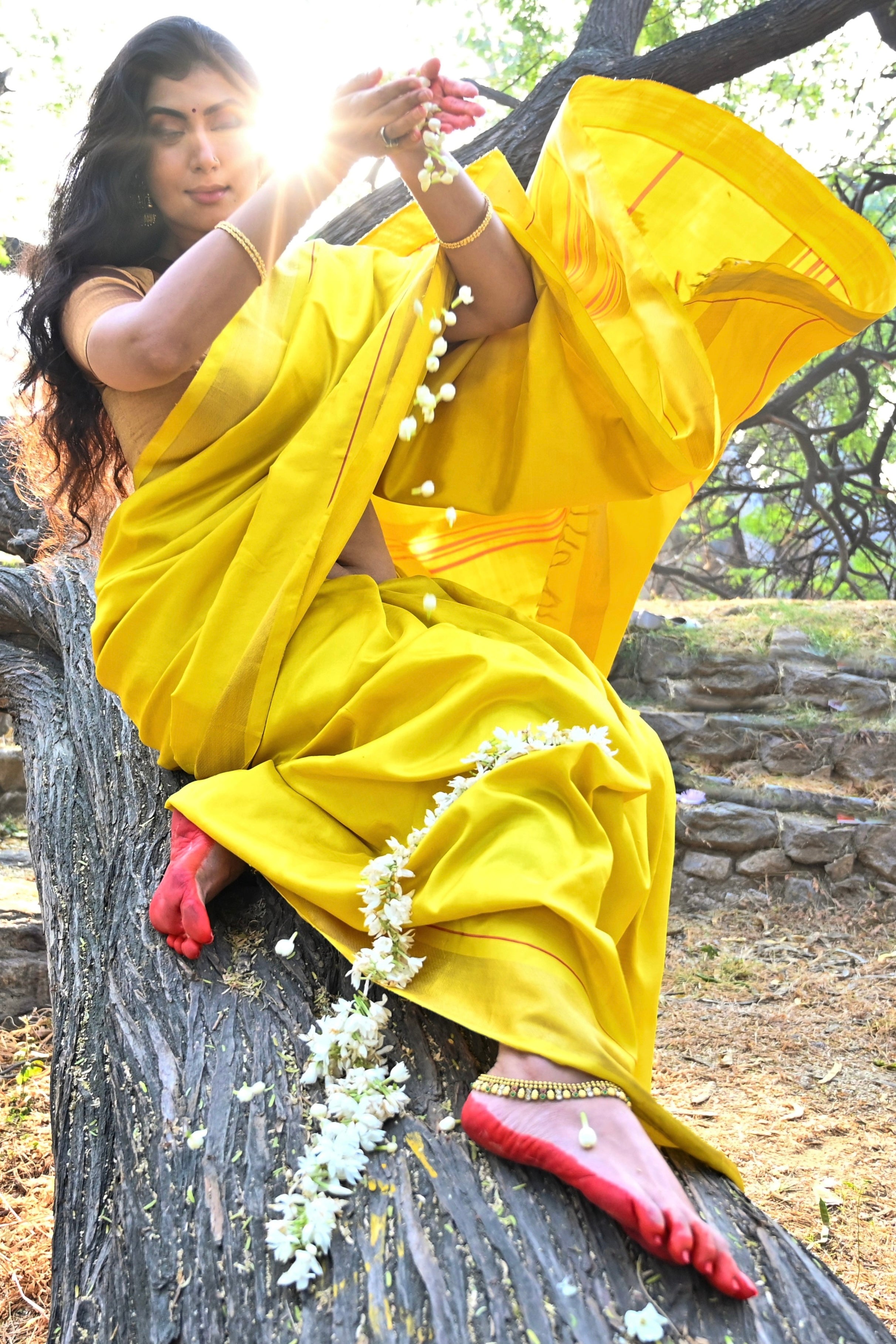 Shiuli Kanjivaram Saree - Natural Dyed